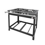 Fogão Industrial 2 Bocas Duplas Baixa Pressão P8 G40x40 Luxo - MR Fogões