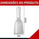 Espátula Curva 90mm Inox - Hauskraft
