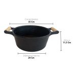Panela de Ferro Fundido Com Alça de Madeira N°24 - Rig