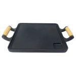 Chapa Bifeteira de Ferro Fundido Quadrada 25 x 25cm - Rig