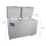 Freezer Horizontal Dupla Ação 503 Litros Branco 127V - Fricon