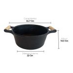 Panela de Ferro Fundido Com Alça de Madeira N°22 - Rig