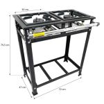 Fogão Industrial 2 Bocas Alta Pressão P5 G30x30 Standart - MR Fogões