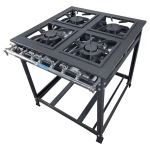 Fogão Industrial 4 Bocas 2D/2S Baixa Pressão P7 G30x30 Standart - MR Fogões