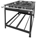 Fogão Industrial 4 Boca Dupla Baixa Pressão P8 G40x40 Luxo - MR Fogões