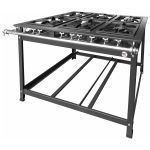Fogão Industrial 6 Bocas 3S/3D Baixa Pressão P8 G40x40 Luxo - MR Fogões