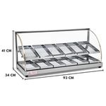Estufa Quente Elétrica 12 Bandejas Dupla Vitrine Expositor Inox - Titã