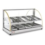 Estufa Quente Elétrica 10 Bandejas Dupla Vitrine Expositor Inox - Titã