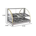 Estufa Quente Elétrica 8 Bandejas Dupla Vitrine Expositor Inox - Titã
