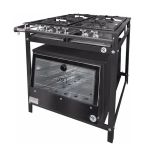 Fogão 4 Bocas Com Forno de Tampa de Vidro