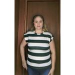 T-SHIRT LISTRADA VERDE
