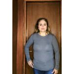 BASICA FEMININA POLIESTER CINZA
