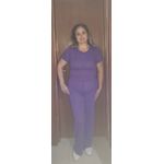 CONJUNTO MANGA CURTA LAZINHA ROXO
