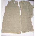 CONJUNTO VESTIDO LAZINHA COM CARDIGÃ BEGE