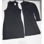 CONJUNTO VESTIDO LAZINHA COM CARDIGÃ PRETO