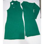 CONJUNTO VESTIDO LAZINHA COM CARDIGÃ VERDE