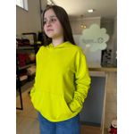 BLUSA MOLETOM CAPUZ ADULTO UNISSEX - AMARELO 