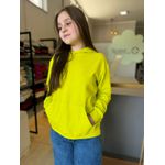 BLUSA MOLETOM CAPUZ ADULTO UNISSEX - AMARELO 