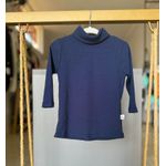 CAMISETA VISCOSE GOLA ALTA - AZUL MARINHO