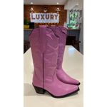 Bota Feminina Texana Tucson - Couro Rosa - Solado P51