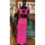 VESTIDO LONGO DECOTE EM SUPER V - PINK