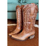 Bota Feminina Texana Tucson - Couro Euro Wisky - Solado P51