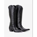 Bota Feminina Texana Tucson - Couro Croco Preto 