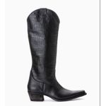 Bota Feminina Texana Tucson - Couro Croco Preto 