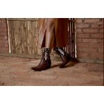 Bota Feminina Tucson - Couro Euro Texas Wisky - Solado P51 Rústico Café