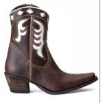 Bota Feminina Tucson - Couro Euro Texas Wisky - Solado P51 Rústico Café