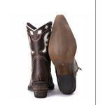 Bota Feminina Tucson - Couro Euro Texas Wisky - Solado P51 Rústico Café
