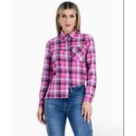 Blusa Buphallos Xadrez Rosa