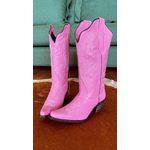 Bota Feminina Texana Tucson - Couro Rosa - Solado P51