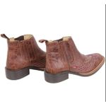 Bota Feminina Texana Tucson - Couro Rock Oil Camel - Solado Flor