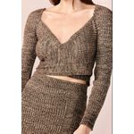 CROPPED MANGA LONGA TRICOT -CAMURCA