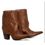 Bota Feminina Texana - Couro Firenze Caramelo - Solado P51