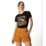 SHORTS CARAMEL SUEDE MOON HORSE