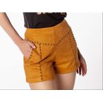 SHORTS CARAMEL SUEDE MOON HORSE