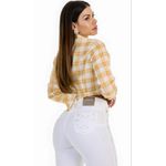 CROPPED XADREZ AMARELO BUPHALLOS