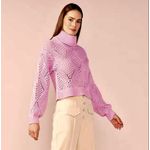 BLUSA GOLA ALTA TRICOT CROPPED - FLAMBÉ