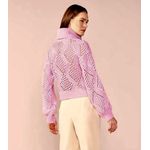 BLUSA GOLA ALTA TRICOT CROPPED - FLAMBÉ