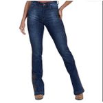 CALÇA JEANS FEMININA BUPHALLOS FLARE BORDADO