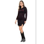 VESTIDO FEMININO BUPHALLOS MANGA LONGA BLACK 