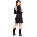 VESTIDO FEMININO BUPHALLOS MANGA LONGA BLACK 