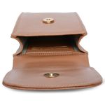 Bolsa Lia Caramelo - Metal Ouro | Couro Legítimo