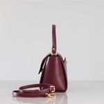 Bolsa Dani Marsala - Metal Ouro | Couro Legítimo
