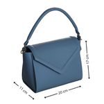 Bolsa Dani Azul Celeste | Couro Legítimo