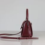 Bolsa Dani Marsala - Metal Grafite | Couro Legítimo