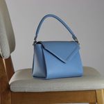 Bolsa Dani Azul Celeste | Couro Legítimo