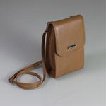 Bolsa Lia Caramelo - Metal Níquel | Couro Legítimo